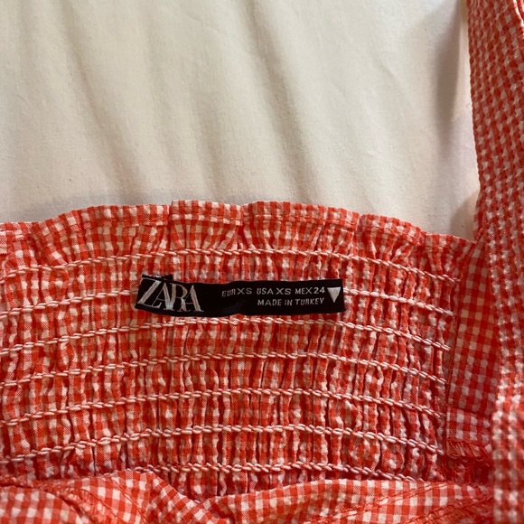 Zara S Corset Patterned Gingham Top - Picture 3 of 3